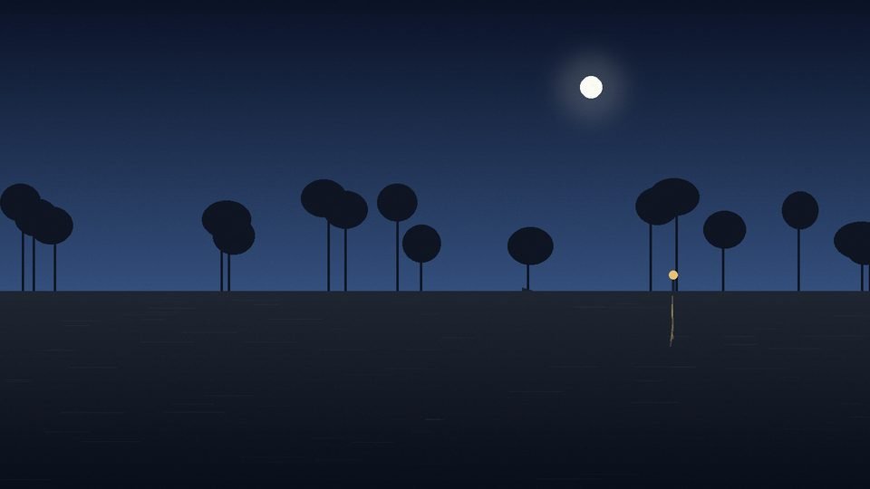 El río del delta en la hora azul
